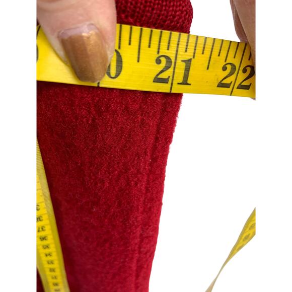 Vintage 90s Talbots Womens 100% Boiled Wool Full Zip Mock Neck Red Vest Size L - Picture 5 of 6
